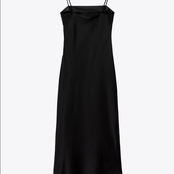 ZARA SATIN LINGERIE STYLE DRESS - Picture 8 of 11
